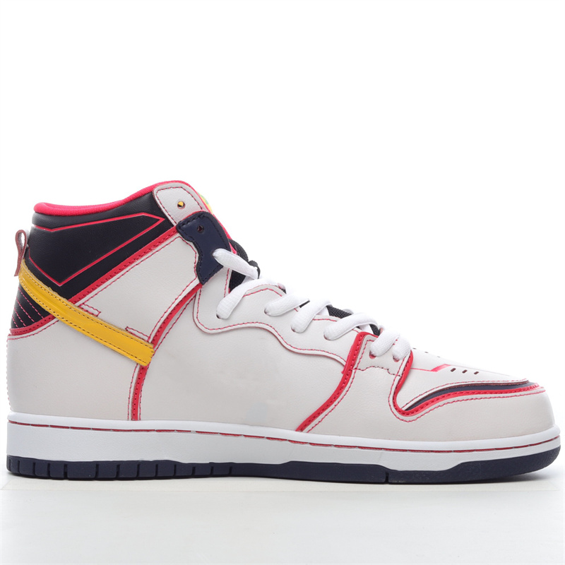 

2021 Release Gundam x SB Dunks High Unicorn Flat Shoes Mens White Amarillo Designer Sports Sneakers Size US5.5-12 Ship With Shoebox