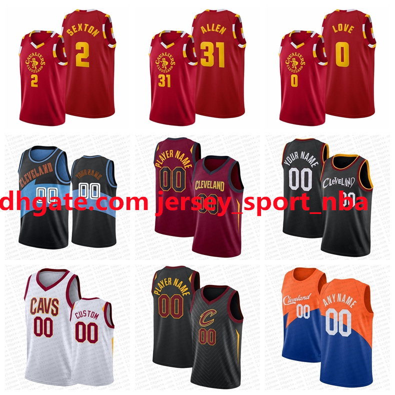 

Custom Ricky 3 Rubio Jarrett 31 Allen Evan 4 Mobley Darius 10 Garland Basketball Jerseys ClevelandCavaliers75th kevin 0 love Collin 2 Sexton, Black;red