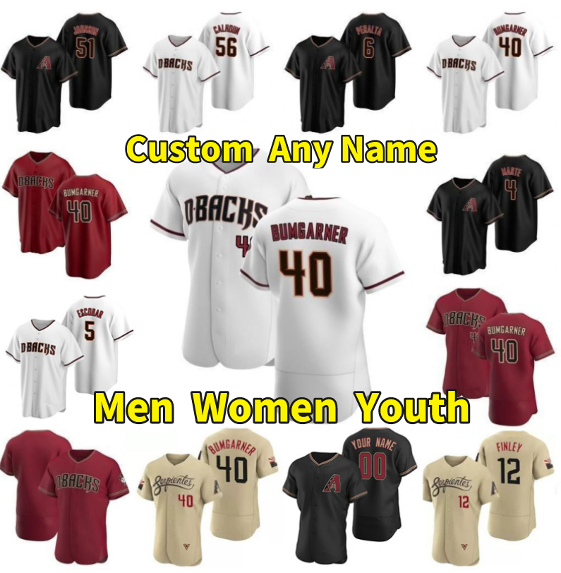 

Custom Arizona 2021 Diamondbacks Jerseys 40 Madison Bumgarner 6 David Peralta 4 Ketel Marte 10 Josh Rojas 18 Carson Kelly 26 Pavin Smith 12, Blue;black