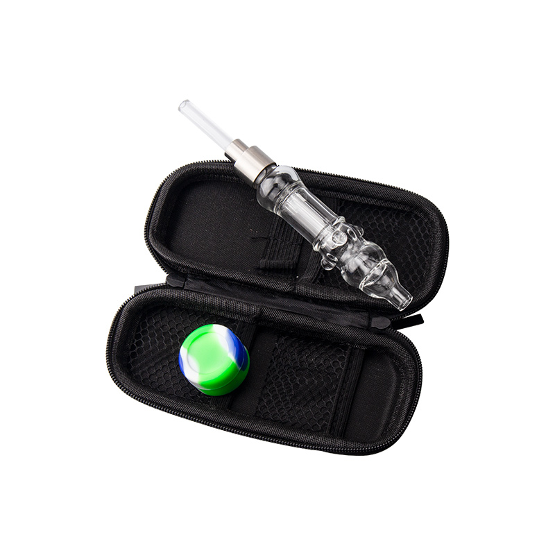 Glass313 CSYC NC025 Glass Pipe Bag Set 510 Ttitanium Quartz Ceramic Nail Oil Rig Bong Dabber Tool Silicon Jar Zipper Case-image-408064117