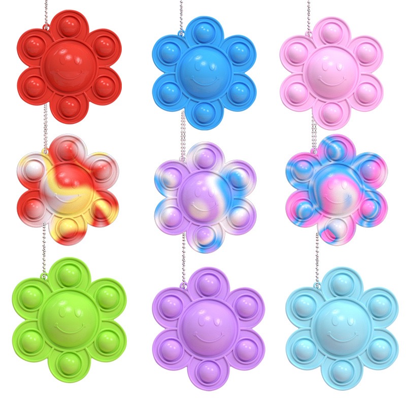 

Fidget Toys Relieve Stress Toy Rainbow Push Bubble Adults Antistress Children Sensory Autism Key Chain