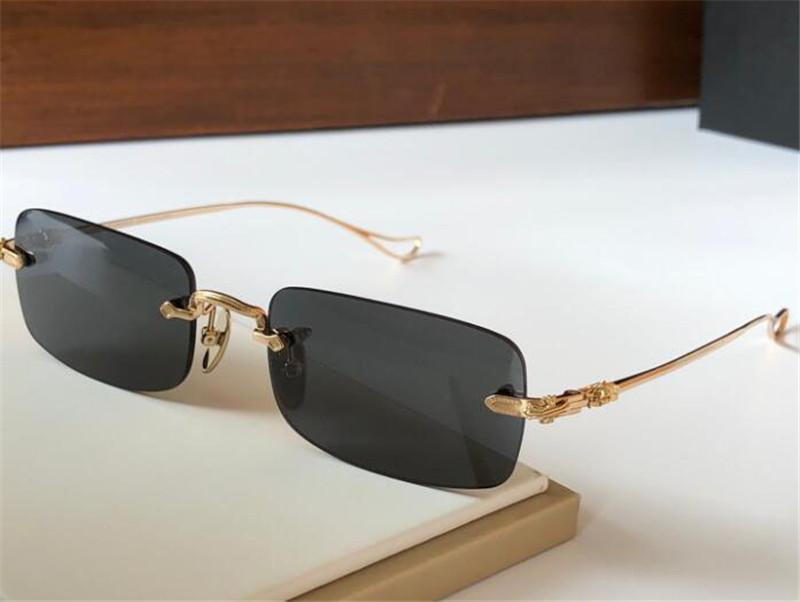 

Vintage fashion design sunglasses SINNERGAS small square frameless glasses simple and versatile style uv400 protective eyewear top quality, White;black
