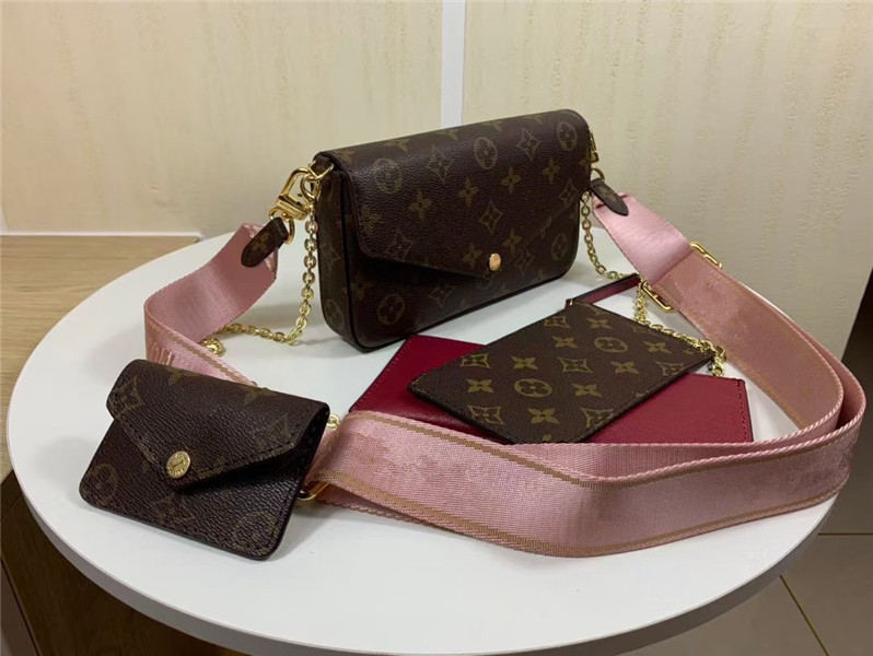 

Evening Bag Luxury designers handbags woman Crossbody leather women handbag wallet shopping cardbag shoulder4 in 1