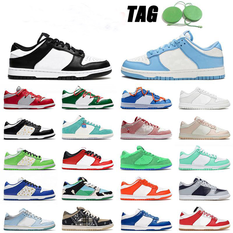 

2021 Top Quality Authentic SB Dunk Running Shoes Black White Coast Kentucky Green Glow Off Mens Women Low fashion Dunks Trainers Sneakers 36-45