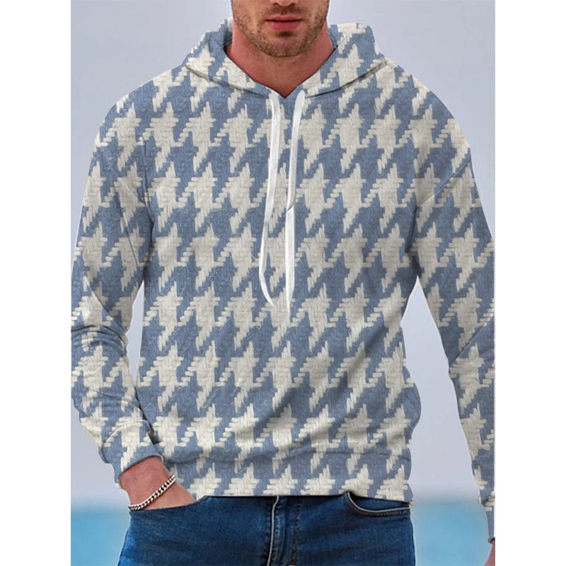 

Square pattern men is 3D printed hoodie visual impact party top punk goth round neck high quality American sweater hoodie, Black