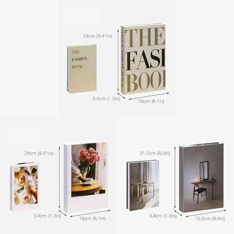 

2PC New Fake Book Home Fashion Decoration Book for Table Decorative Model Coffee Shop Hotel Props Fake Books Box Y1218
