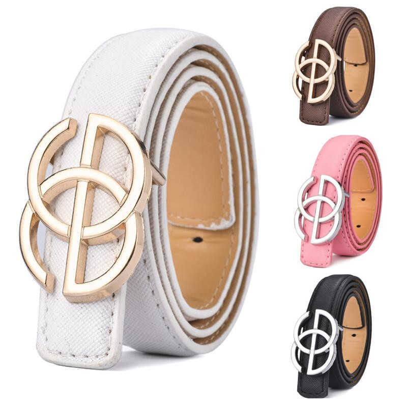 

2020 new listing lady belt luxury designer Children Boys/girls leather fashion belts student Alloy buckle Belt Jeans Waist Belt H1025, Black