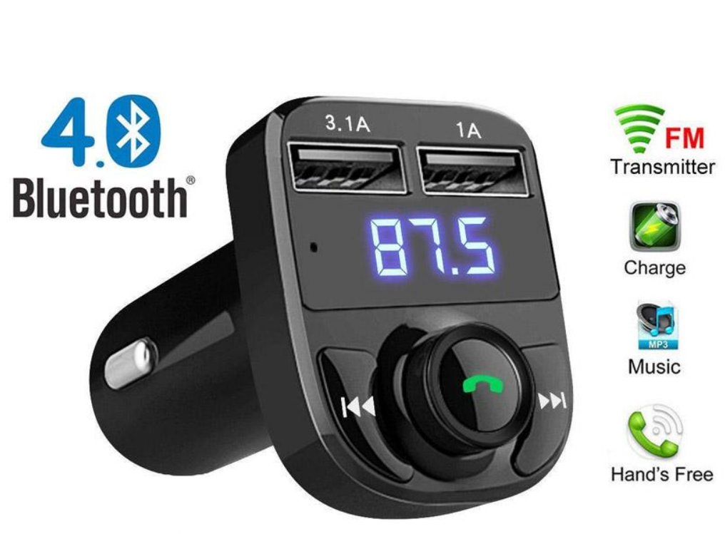 

X8 FM Transmitter Aux Modulator Bluetooth Handsfree Car Kit Car Audio MP3 Player with 3.1A Quick Charge Dual USB Charger Accessorie