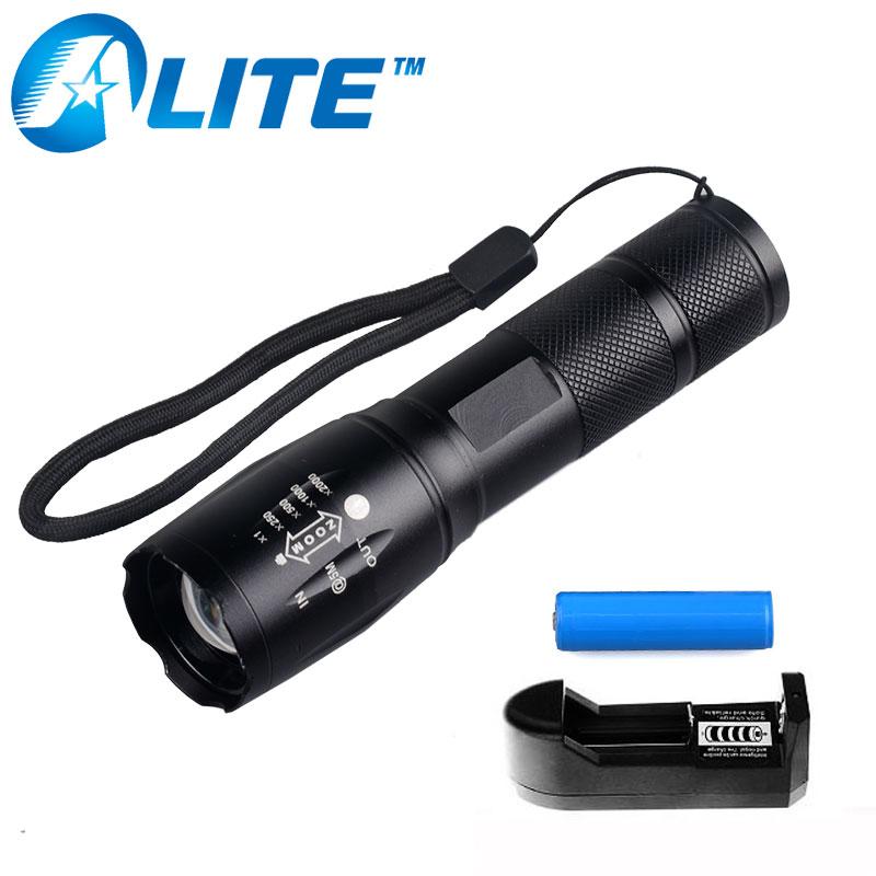 

Zoom LED Torch CREE XML T6 Or XPE 5 Mode Light Lantern Tactical With 18650 Battery Flashlights Torches