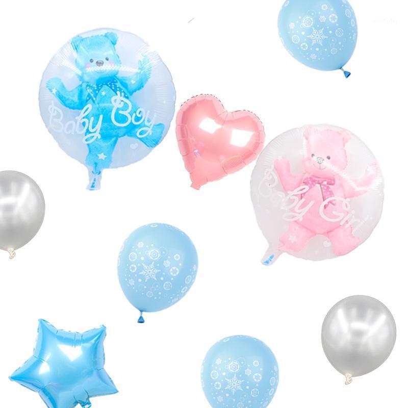 

Transparent Baby Girl Boy Blue Pink Bear Bubble Helium Balloons Birthday Gender Reveal Decorations Shower Gift Supplies Party Decoration