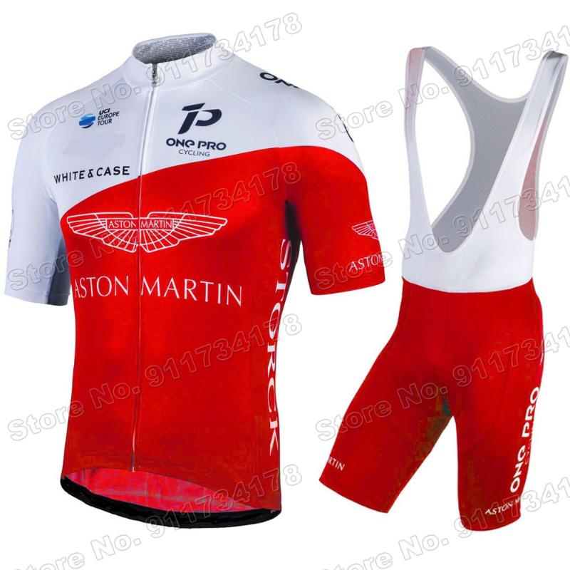 

One Pro Aston Martin Storck Europe Cycling Clothing Men Jersey Set Road Bike Suit Bib Shorts MTB Maillot Culotte Racing Sets