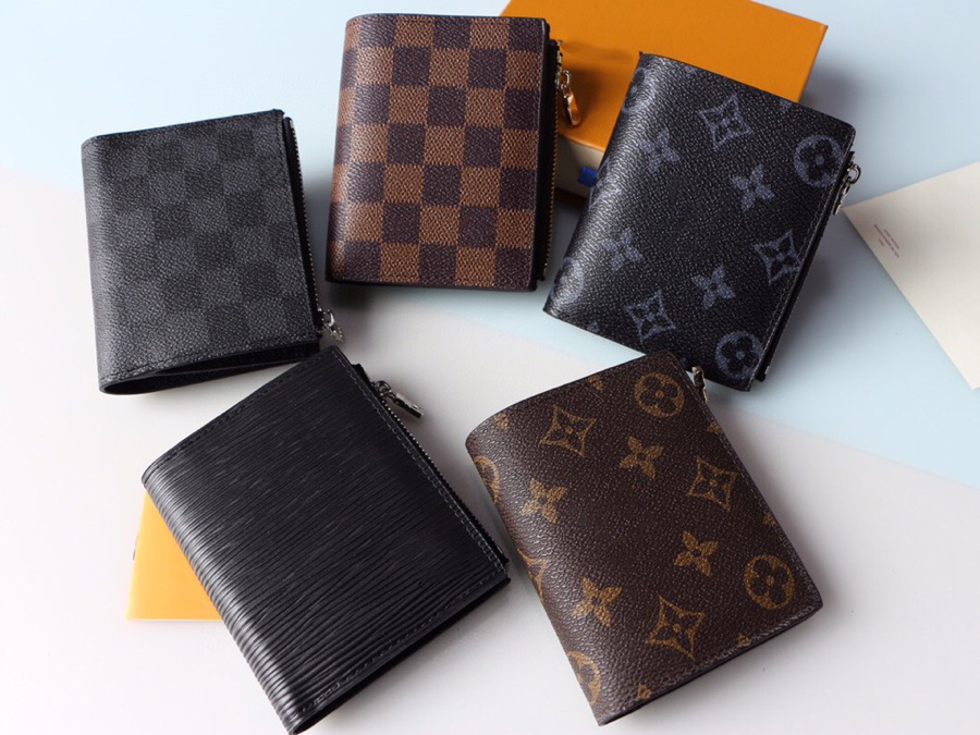 Top Quality Men and women Wallet Card Leather Short Classic Style designer luxury famous brand hand-held money with box size 11-9cm M64007