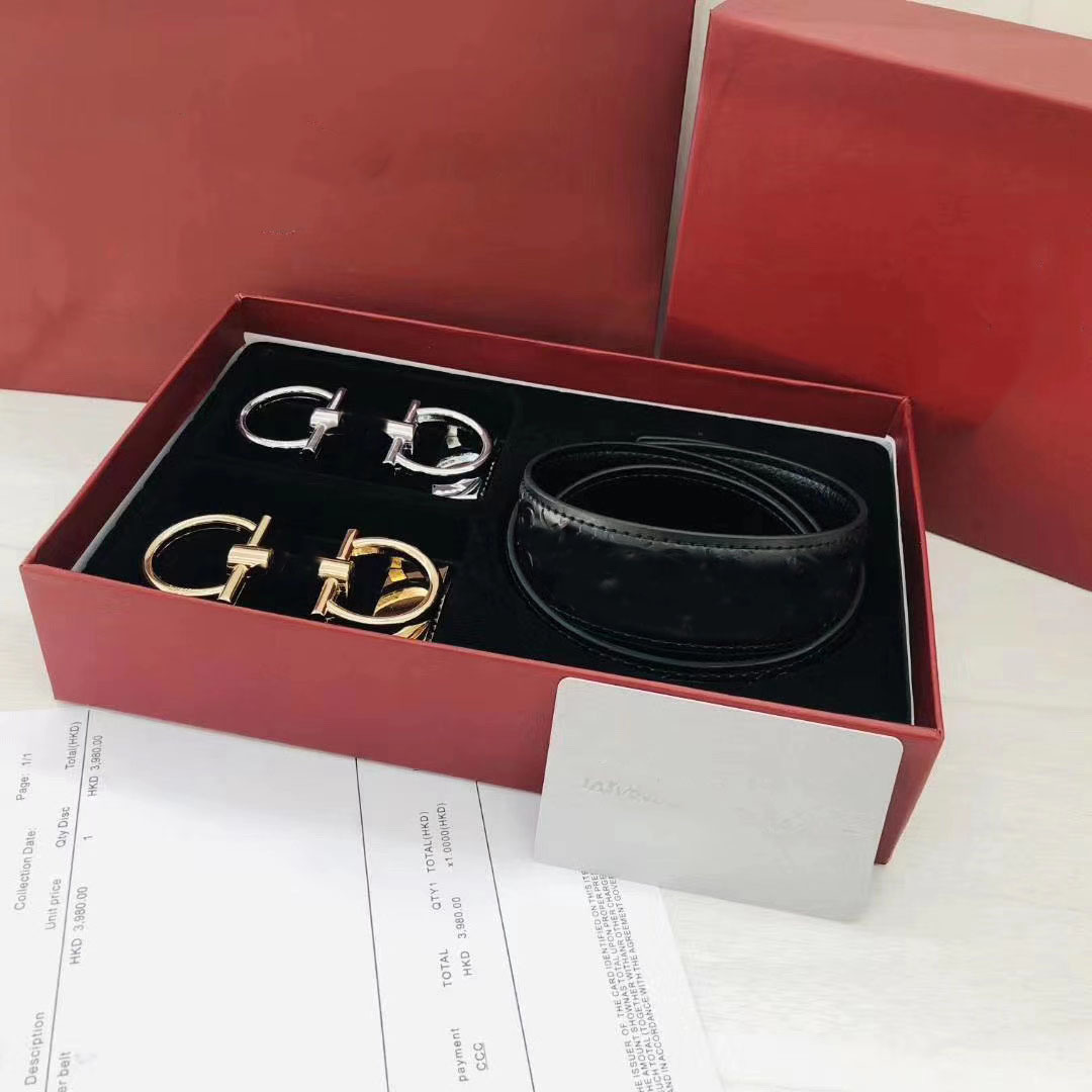 

hot Designer Luxury Men Belt Business Smooth Fashion Belt gift box, Black;brown