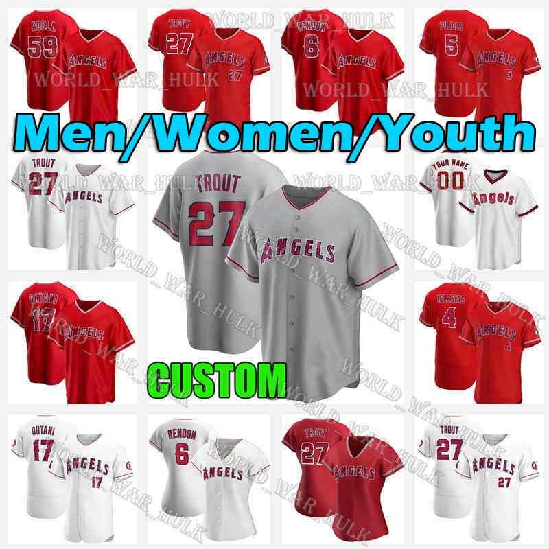

Los Angeles Angels Jersey 27 Mike Trout 6 Anthony Rendon 17 Shohei Ohtani Baseball Jerseys 5 Albert Pujols 2 Andrelton Simmons, Blue;black