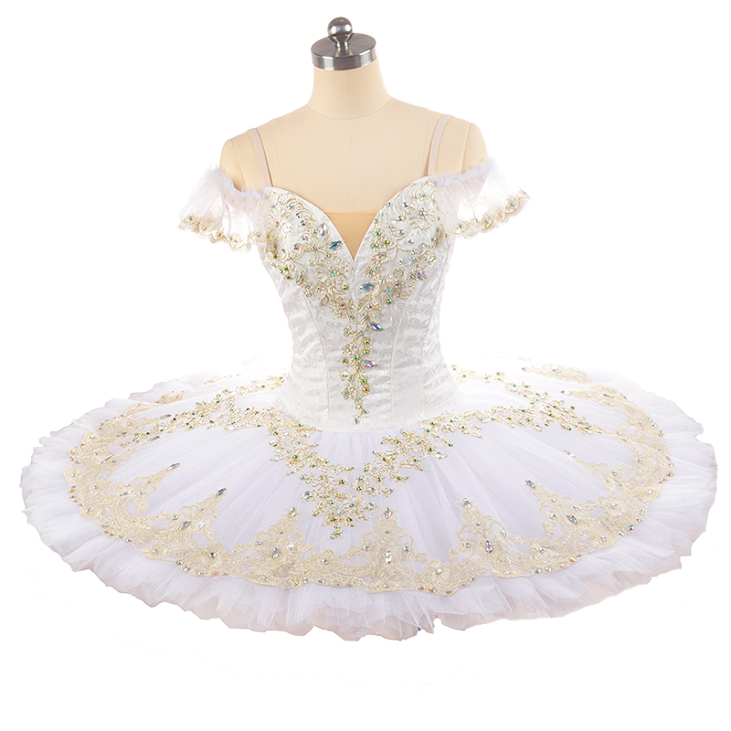 No elasticity white sleeping beauty tutu Stage Wear variation competition professional ballet dress classical costume for women skirt JN0267-image-700813954