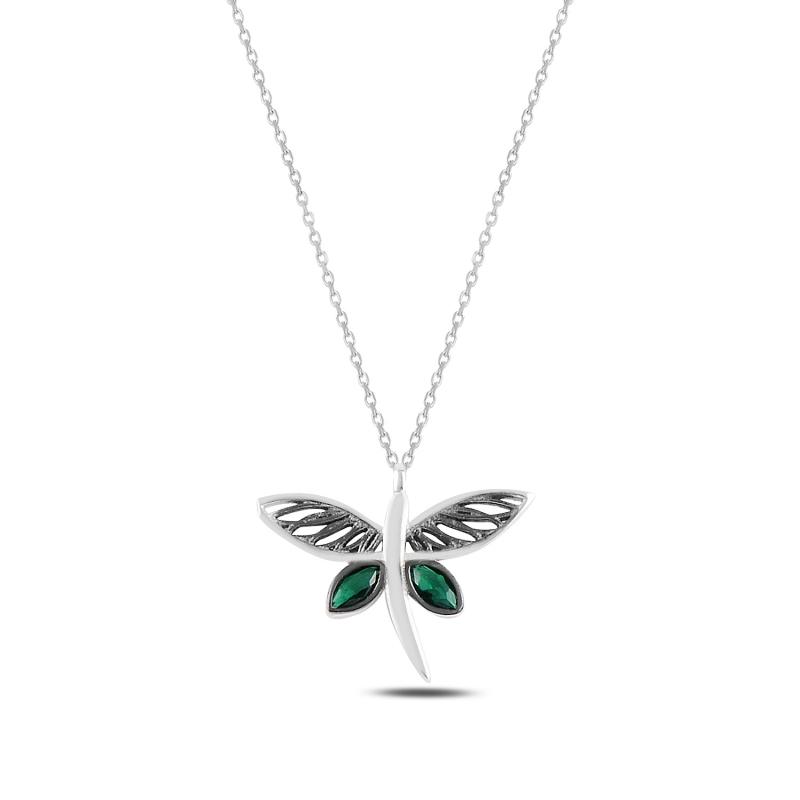 

Chains Silver 925 Sterling Dragonfly Zircon Cubic Zirconia Necklace