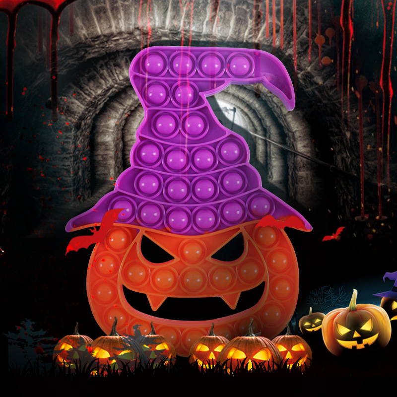 

Push Bubble Sensory Fidget Squishy Figet Stress Reliever Toys Adult Child Funny Anti Reliver Anti-Stress Gift Halloween Pumpkin ghost witch scarecrow