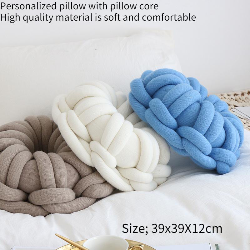 

Cushion/Decorative Pillow Style Personalized Cushion Donut-Shaped Handmade Comfortable Flower-Shaped With Core Sofa Decoration, White