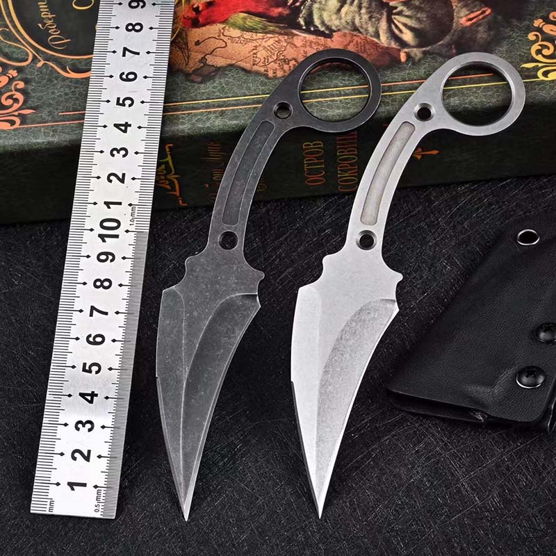 

Karambit Shadow Push Claw Knife D2 Steel Fixed Blade Outdoor Hunting Self Defense Pocket Scorpion Bend Knives Ut85 BM 133 176 26S AD15