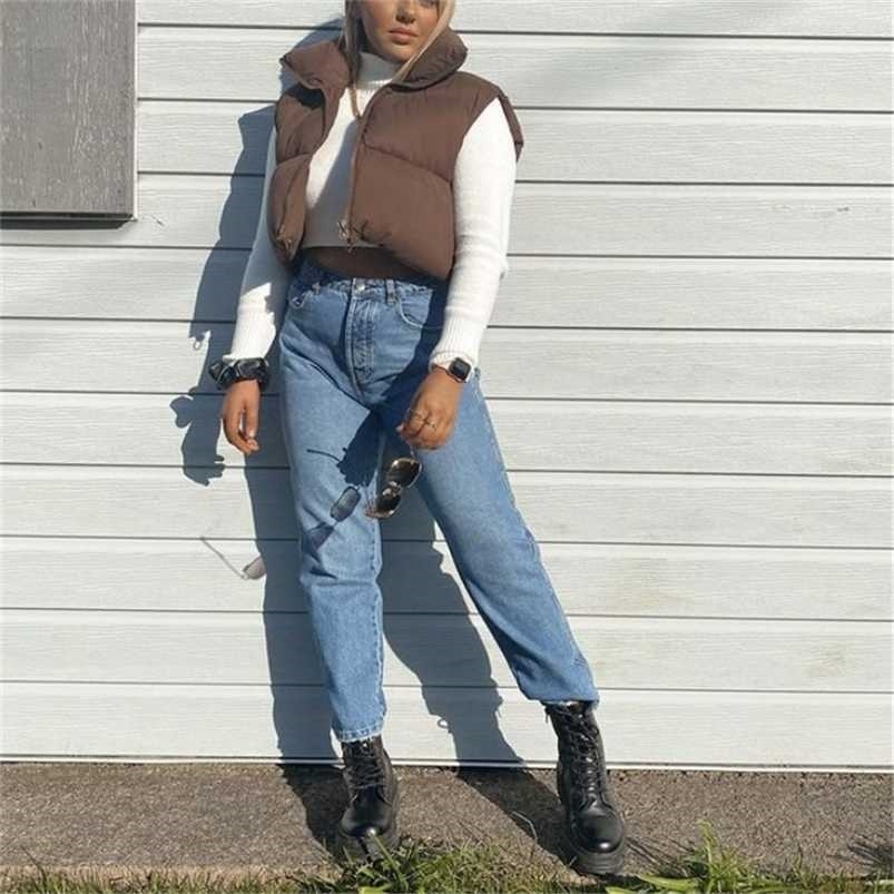 

PUWD Casual Woman Pink Light Short Puffer Vest Spring Fashion Ladies Warm Double-Side Outwear Female Streetwear Down Tank 211109