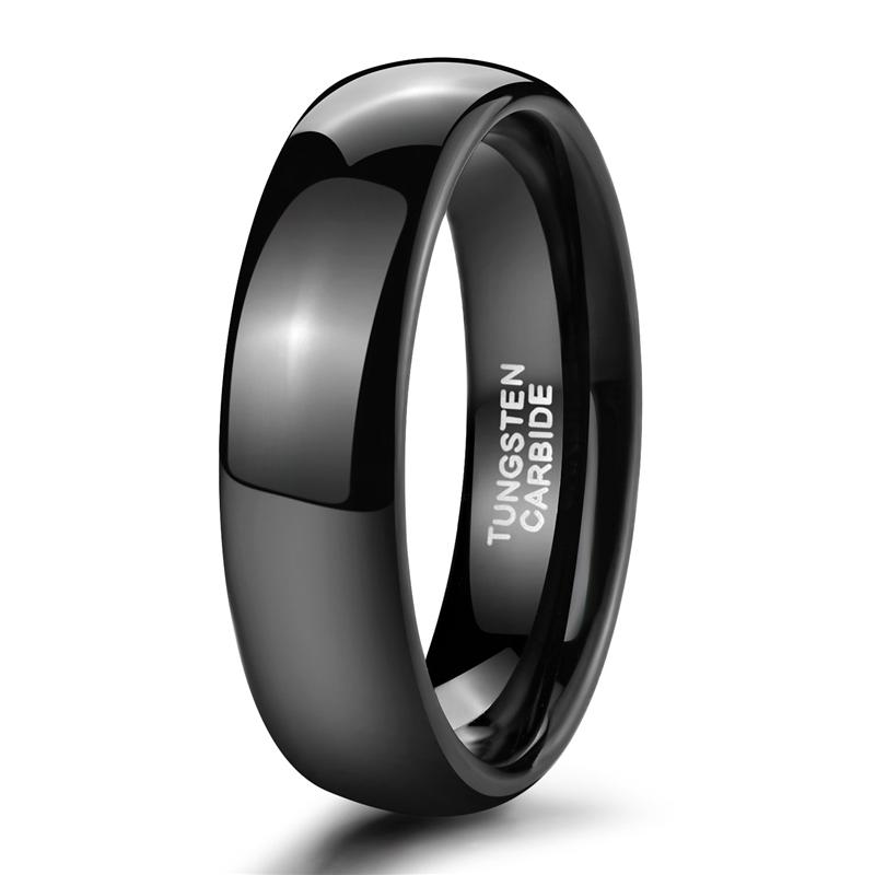 

Wedding Rings Somen Tungsten Ring Black Men's Engagement For Man Jewelry 6mm Wide Anillos