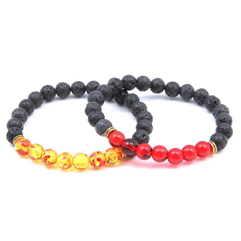 

Natural Volcanic Stone Bracelet 8mm Yoga Beads Essential Oil Diffuser Bangle Bracelets for Women Aromatherapy Jewelry Gift
