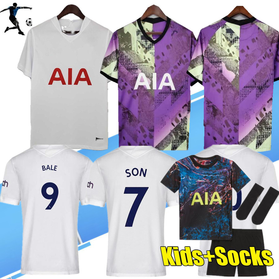 

21 22 DELE SON BALE KANE soccer jersey HOJBJERG BERGWIJN LO CELSO SPURS 2021 2022 LUCAS football shirts uniforms men + kids kit sock, Women home