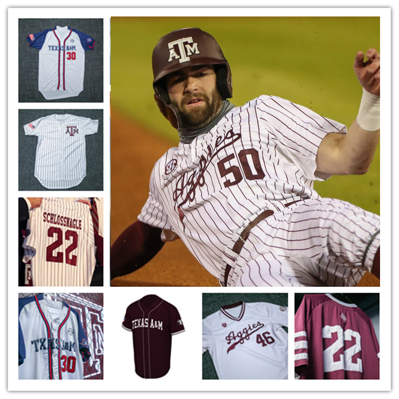 

Texas A  Aggies Baseball Stitch Jersey 0 Ray Alejo 11 Austin Bost 4 Kalae Harrison 3 Logan Britt 1 Ty Coleman 32 Bryce Miller 35 Nathan Dettmer, 2017 maroon