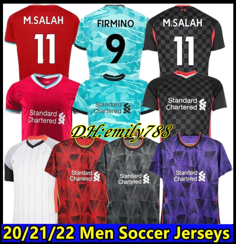 

2020 2021 Mohamed SALAH FIRMINO soccer jersey football jerseys maillot de foot football shirt 20/21 VIRGIL MANE A.BECKER camisas de futebol, Black;yellow