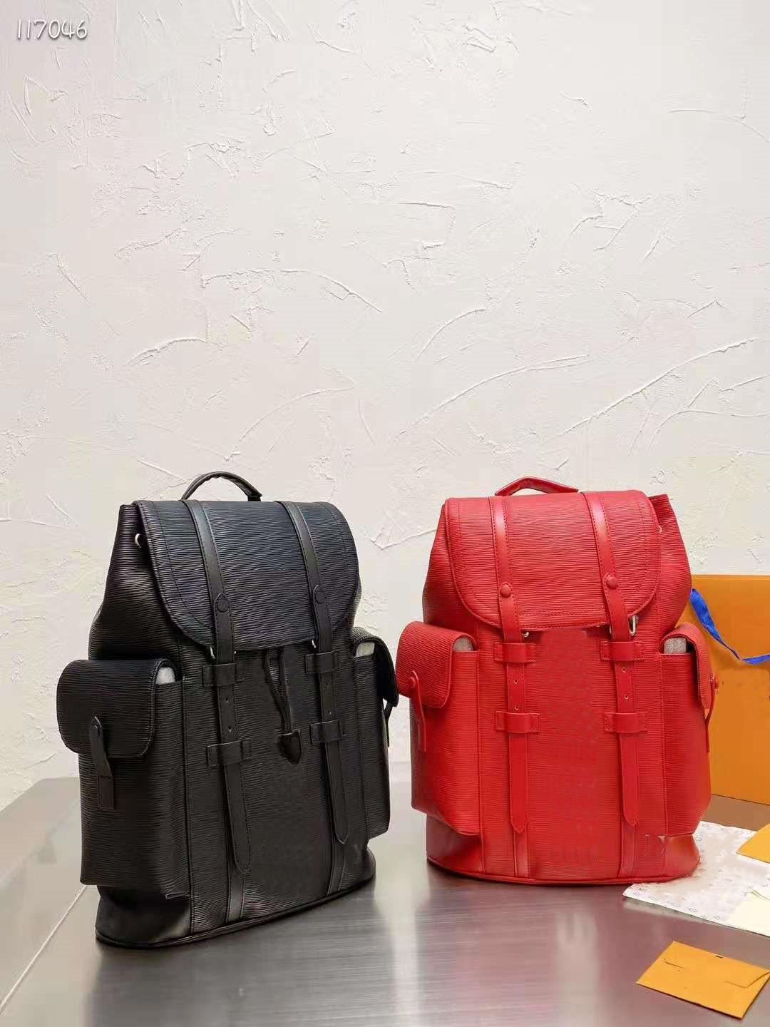 

Design couple's Shishui wave backpack fashion, Red