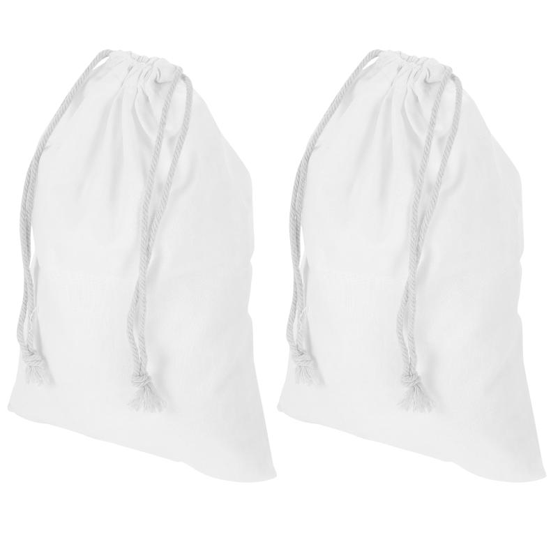 

Storage Bags 2pcs White Drawstring Bag Tie-dye DIY Painting Pouch Blank