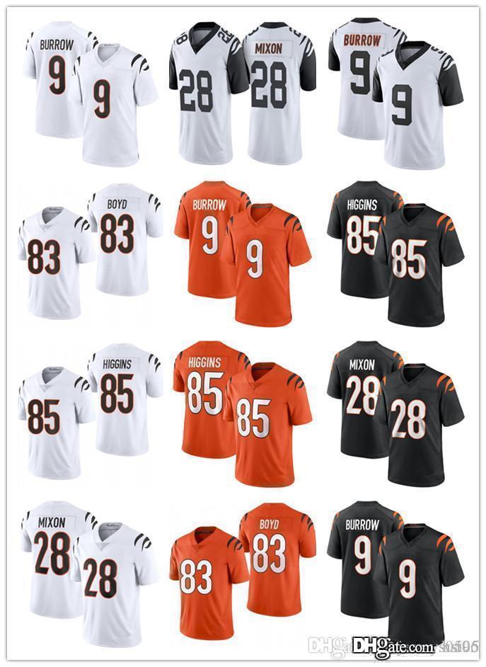 

Men Women CincinnatiBengalsjersey 9 Joe Burrow 7 Ja'Marr Chase 28 Joe Mixon 83 Tyler Boyd 85 Tee Higgins Football Jerseys, Color
