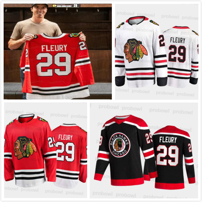 

29 Marc-Andre Fleury Jersey Seth Jones Patrick Kane Stitched Johnson Kirby Dach Jonathan Toews Duncan Keith DeBrincat Dennis Gilbert S-4XL Heiying, Mens classic