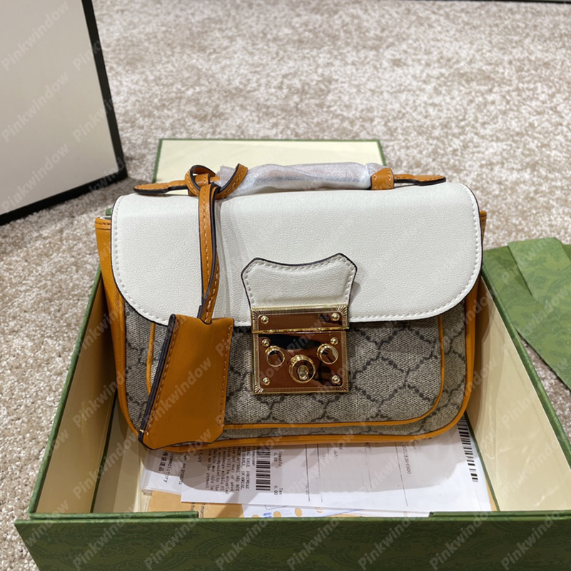 

Fashion Shoulder Bags Women Handbag Padlock Mini Messenger Designer Bag White Black Leather Totes Handbags Womens Designers Purses 2108175L, Extra bubble protection