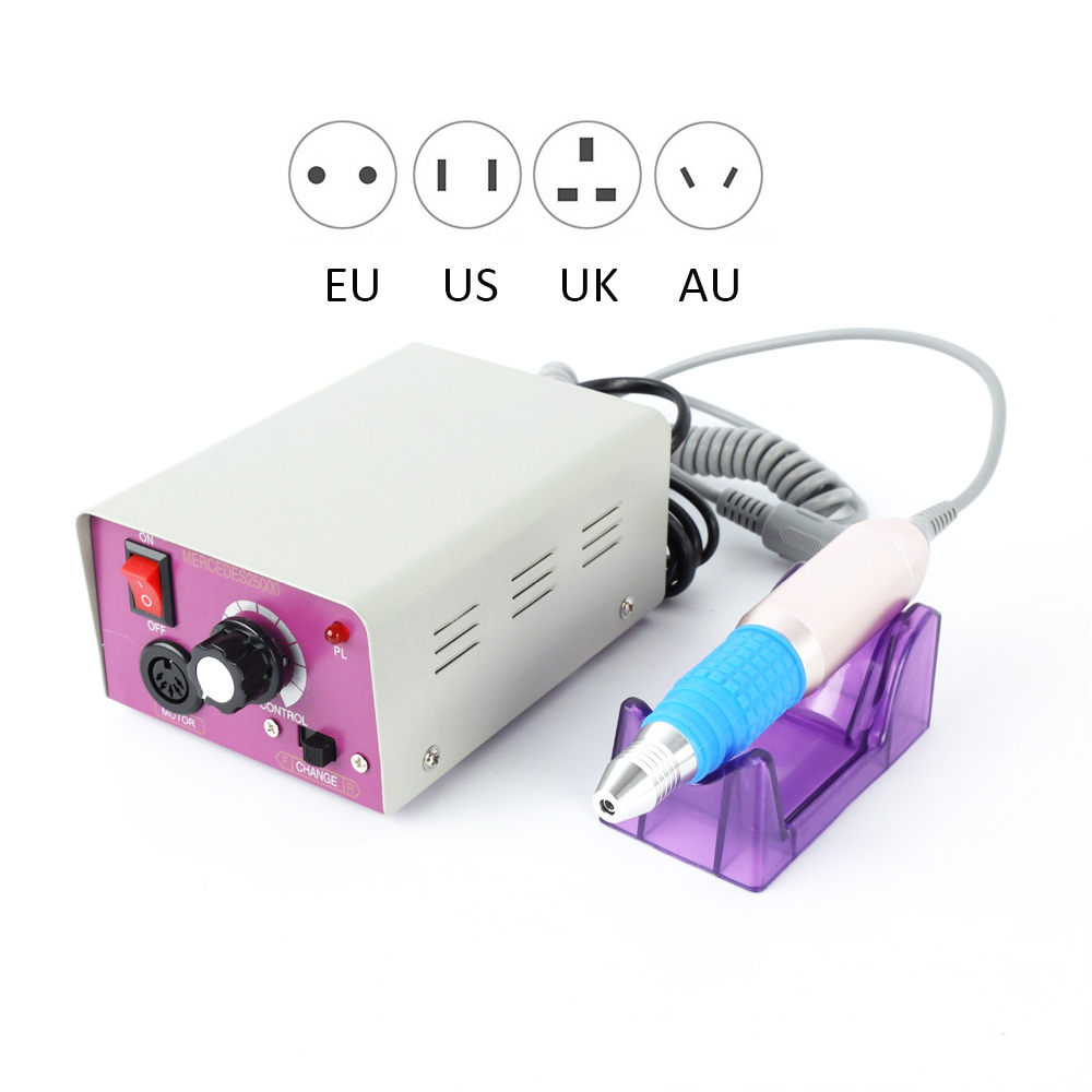 

Mercedes 25000RPM Nail Polishing Machine Manicure Sander nails art drill device with sanding bits for salon personal use high speed grey color stock NAD029