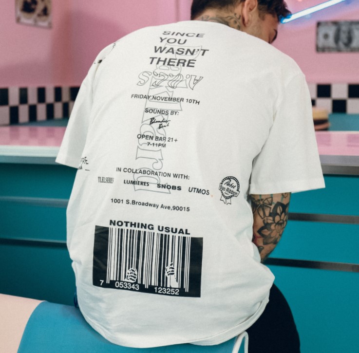 

Letter Print T Shirt Summer O-Neck Oversize Loose Men Clothing Oversized 90s Tee Men's Top, Orange