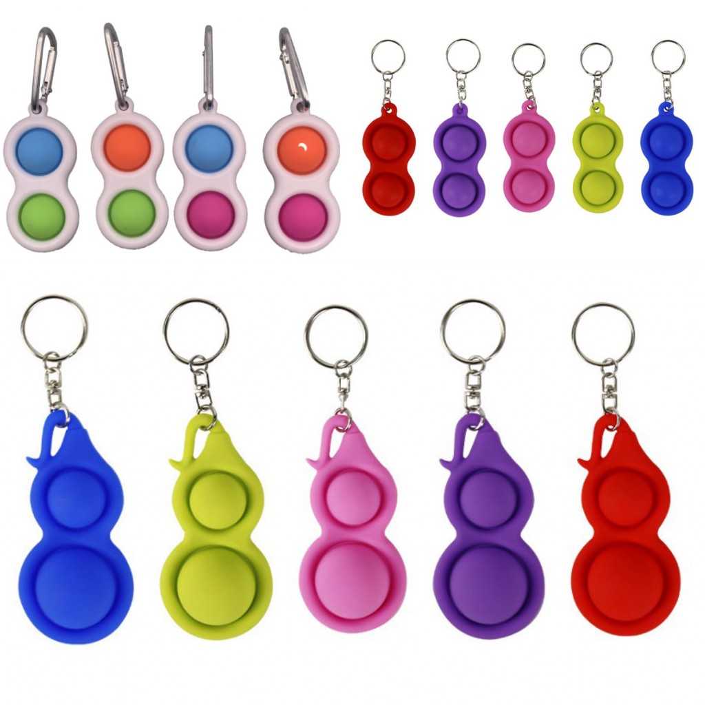 

Stress Relief Fidget Toy Simple Dimple triangle Small Keyring Pendant Push Bubbles Autism Special Needs Adult Kids Toys