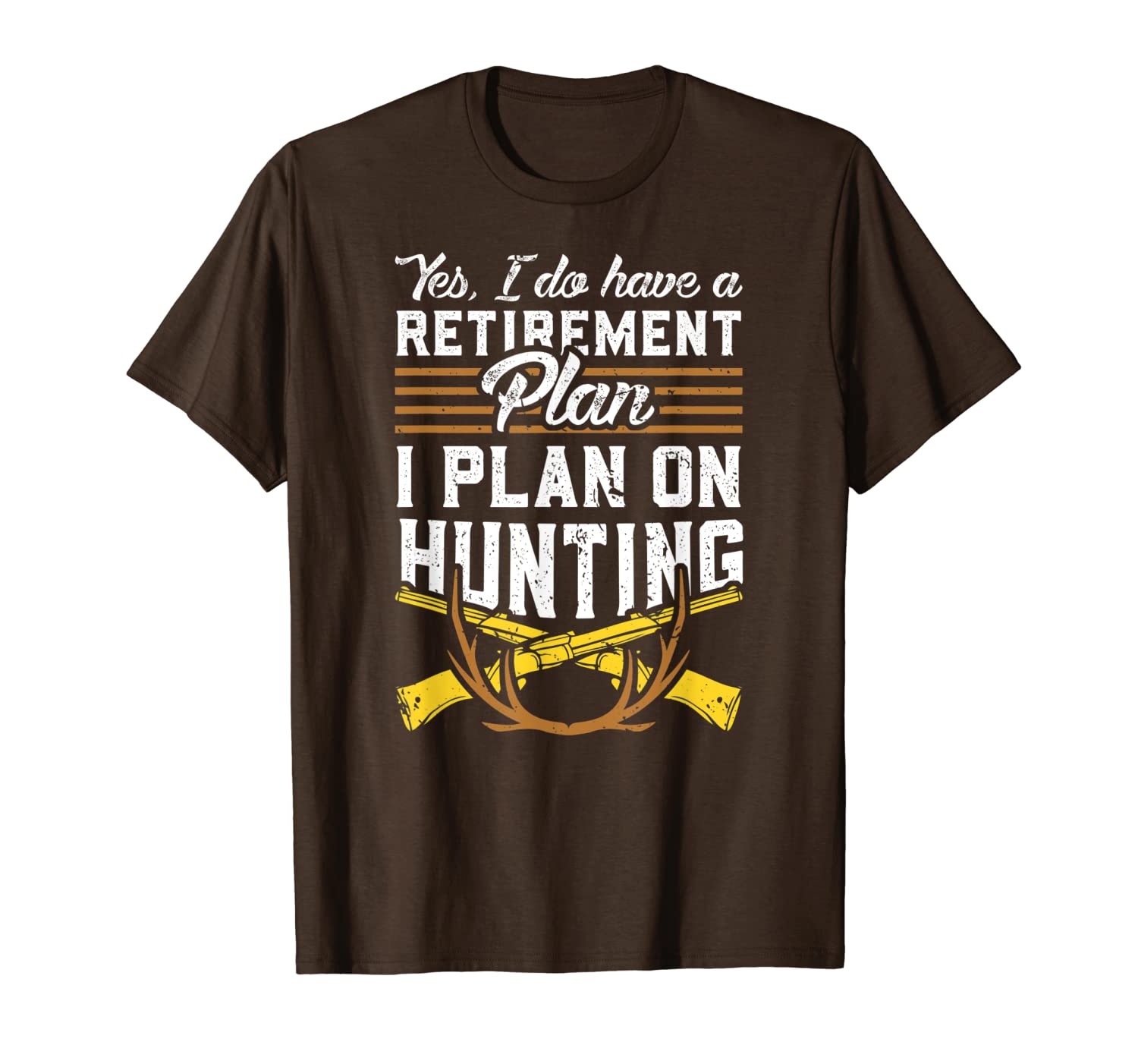 

retirement plan hunting hunter retired gift t-shirt, White;black