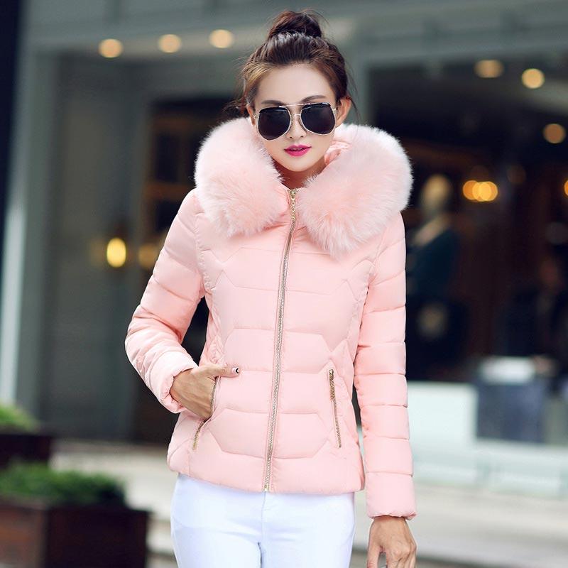 

Women's Down & Parkas Coats Female Winter Jackets Women 2021 Fur Collar Hooded Warm Coat Woman Jacket Outerwears, Black