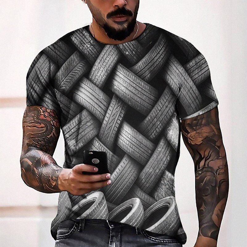 T-shirt Tee Tee T-shirt 3D Imprimer graphique col rond Casual quotidien quotidien 3D imprimé à manches courtes Haut de la mode Cool confortable n