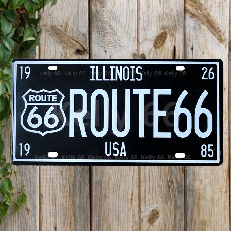 

USA Route 66 I Love New York Mexico Metal Sign Tin Poster Home Decor Bar Wall Art Painting 15*30 CM Size CP-6