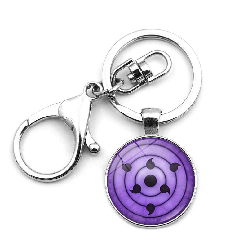

Keychains Uchiha Clan Rinnegan Eye Anime Keychain Metal Lobster Buckle Jewelry Charms Sharingan Car Key Holder Rings Chain
