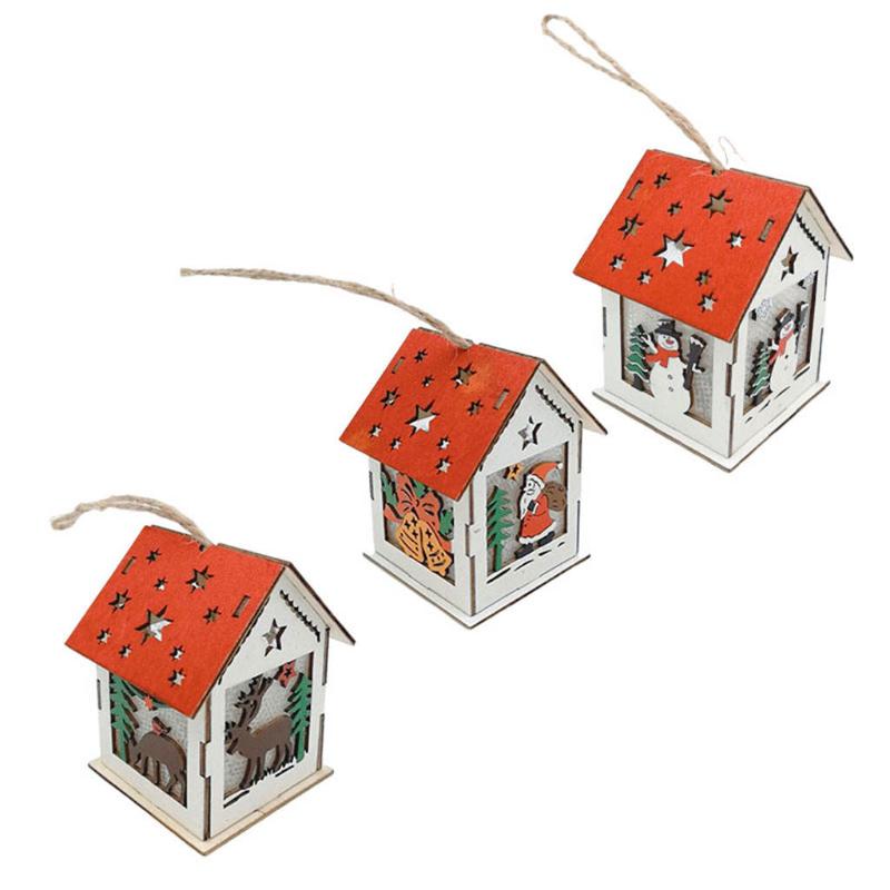 

Christmas Decorations Snow House Household Electronic Cabin For Home Indoor Children Friend