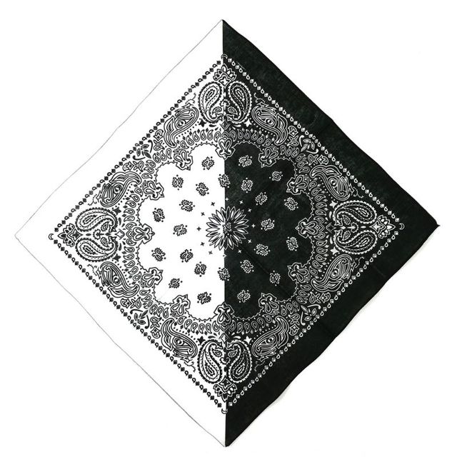 

8pcsBohemian Paisley Floral Double Color Block 50x50CM Unisex Cotton Pocket Square Scarf Headband Bandana Hip-Hop Wristband Neck Tie