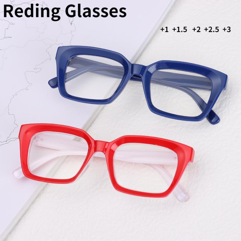 

Sunglasses Fashion Square Frame Reading Glasses Men Women Oversized High-definition Presbyopia Eyeglasses Diopter 0~+ 3.00
