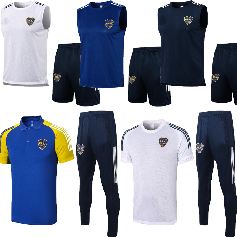 

21 22 Boca Juniors vest set soccer jerseys Salvio MARADONA TEVEZ 2021 2022 Fabra Carlos camiseta futbol football shirt Men polo Kits Uniforms