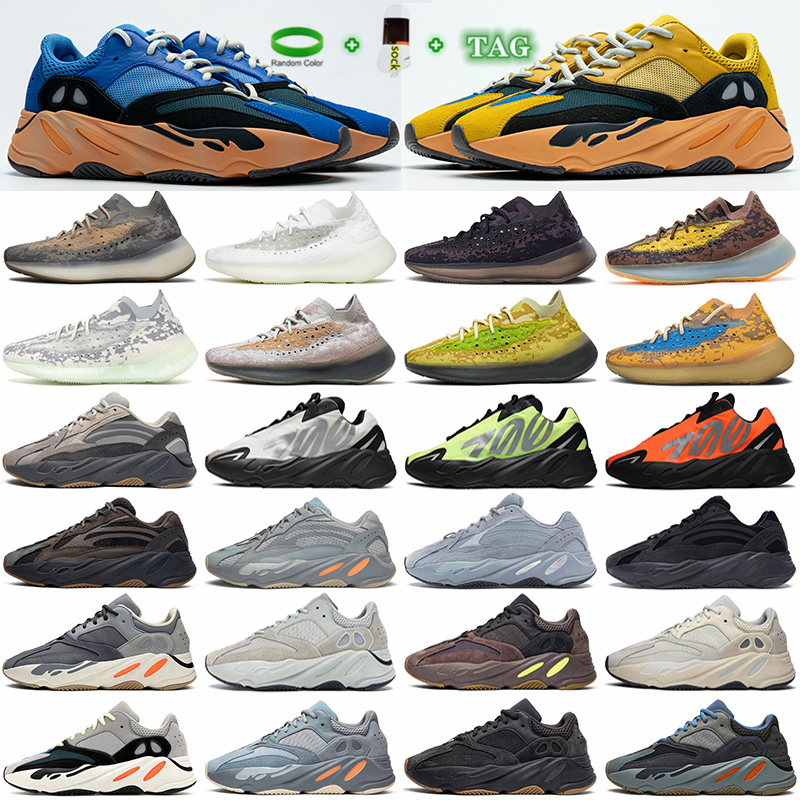 

Newst 700 V2 Runner Solid shoe Grey Inertia sun Bright Blue MNVN kanye 380 380s Orange Phosphor men women running shoes analog carbon static trainers sports sneakers, Customize