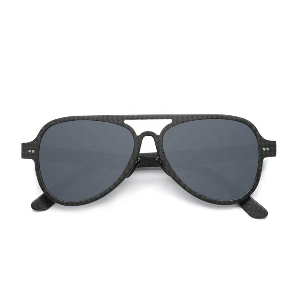 

Highend accessories Hot Selling Double Bridge Polarized Carbon Fiber Sunglass, Black