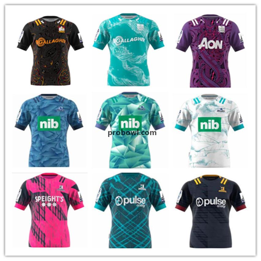 

Mens 2020 2021 Fashion Super Rugby Jersey Zealand super Blues Hurricanes Crusaders Highlanders chiefss Rugby Jerseys shirts top quality