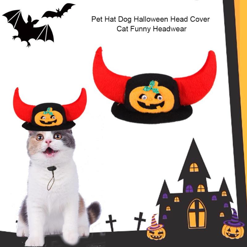 

Dog Apparel Pet Halloween Funny Hat Head Cover Cat Headwear Accessories Supplies Arrival